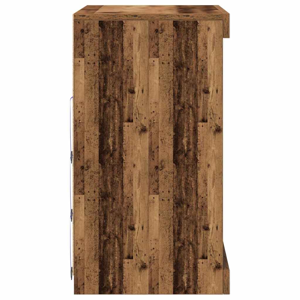 LED-Sideboard Altholz 60,5 x 37 x 67 cm Holzwerkstoff