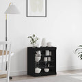 LED-Sideboard Schwarz Eichen-Optik 60,5 x 37 x 67 cm