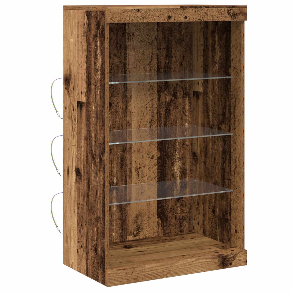 LED-Sideboard Altholz 60,5 x 37 x 100 cm Holzwerkstoff