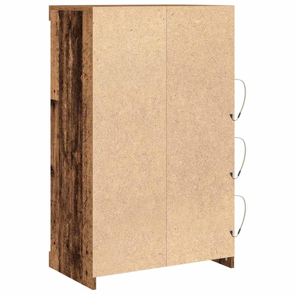 LED-Sideboard Altholz 60,5 x 37 x 100 cm Holzwerkstoff