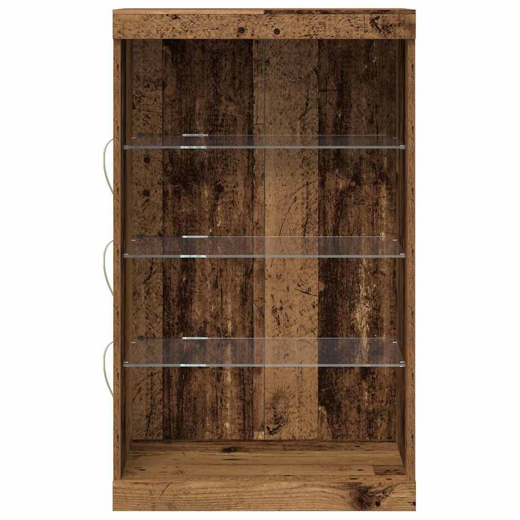 LED-Sideboard Altholz 60,5 x 37 x 100 cm Holzwerkstoff