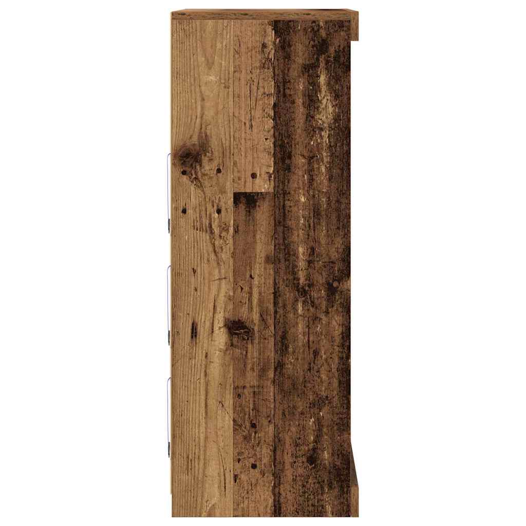 LED-Sideboard Altholz 60,5 x 37 x 100 cm Holzwerkstoff