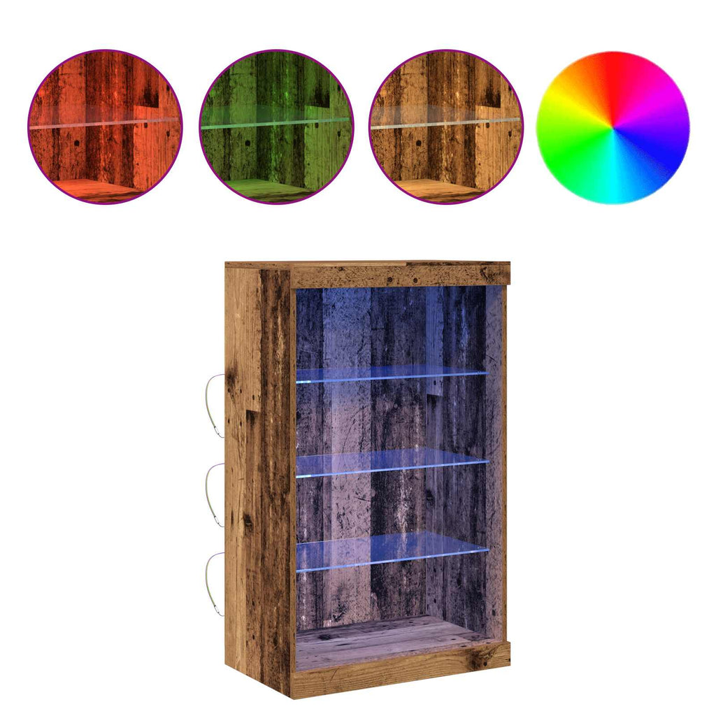 LED-Sideboard Altholz 60,5 x 37 x 100 cm Holzwerkstoff