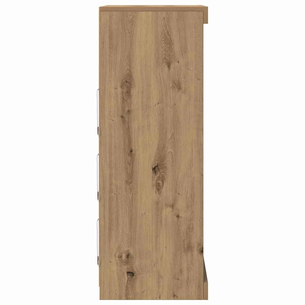 LED-Sideboard Artisan-Eiche 60,5 x 37 x 100 cm Holzwerkstoff