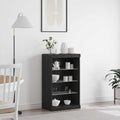 LED-Sideboard Schwarz Eichen-Optik 60,5 x 37 x 100 cm