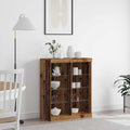 LED-Sideboard Altholz 81 x 37 x 100 cm Holzwerkstoff
