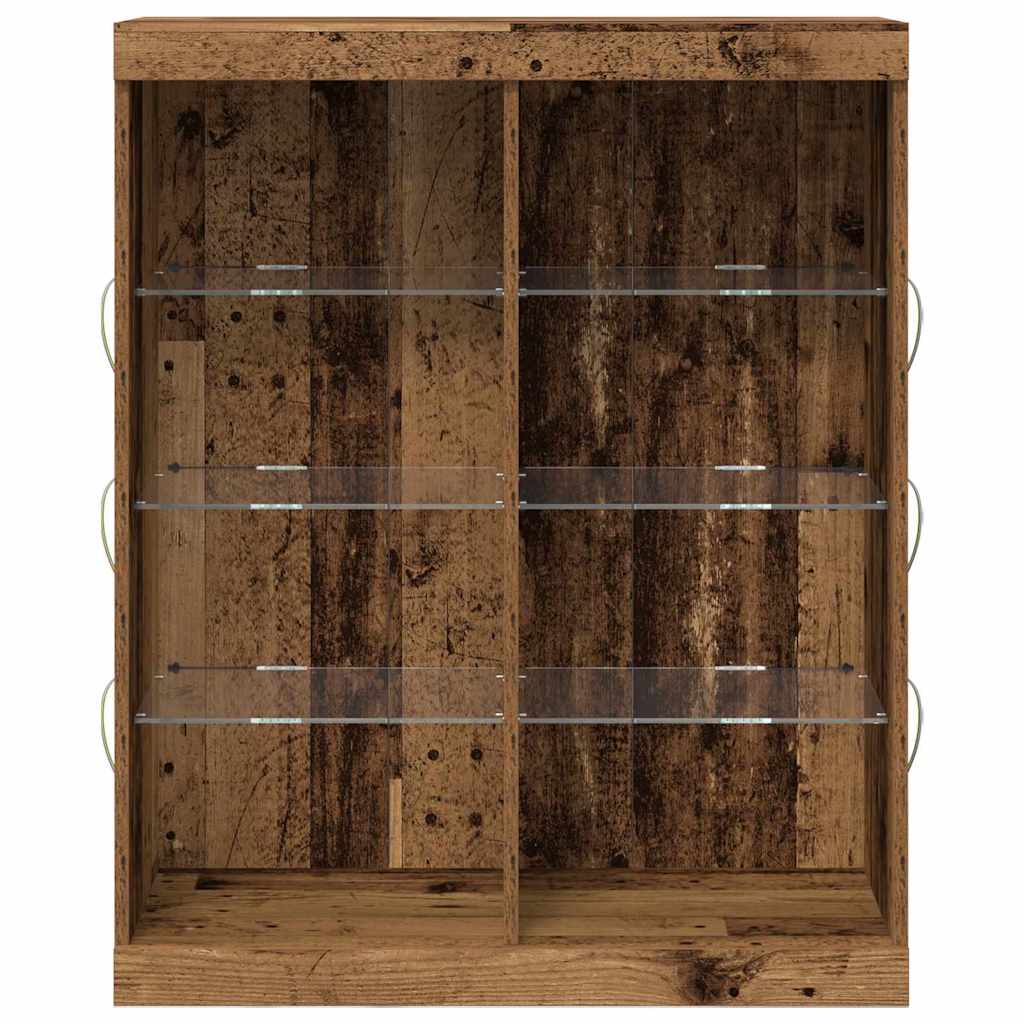 LED-Sideboard Altholz 81 x 37 x 100 cm Holzwerkstoff