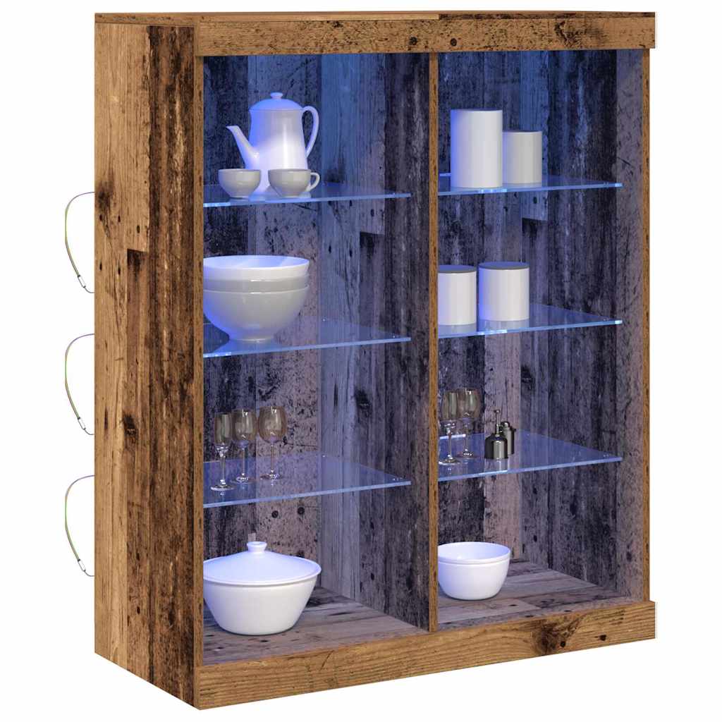 LED-Sideboard Altholz 81 x 37 x 100 cm Holzwerkstoff