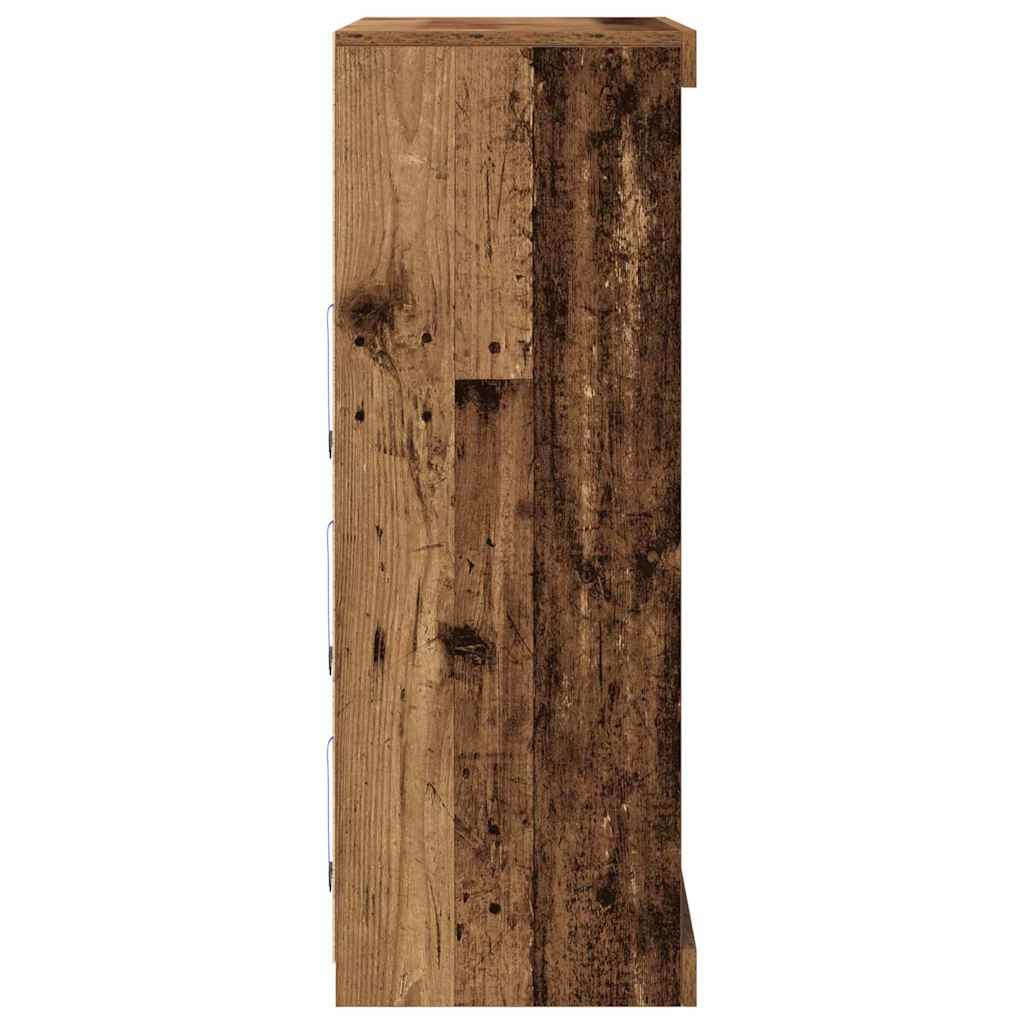 LED-Sideboard Altholz 81 x 37 x 100 cm Holzwerkstoff