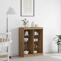 LED-Sideboard Artisan-Eiche 81 x 37 x 100 cm Holzwerkstoff
