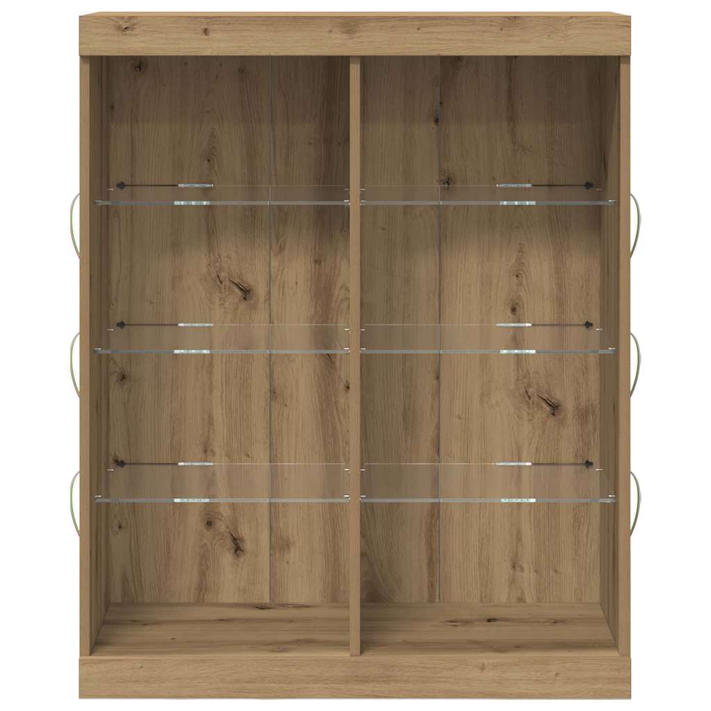 LED-Sideboard Artisan-Eiche 81 x 37 x 100 cm Holzwerkstoff