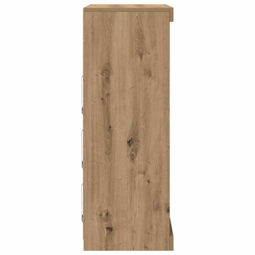 LED-Sideboard Artisan-Eiche 81 x 37 x 100 cm Holzwerkstoff