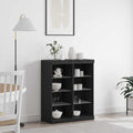 LED-Sideboard Schwarze Eiche 81 x 37 x 100 cm Holzwerkstoff