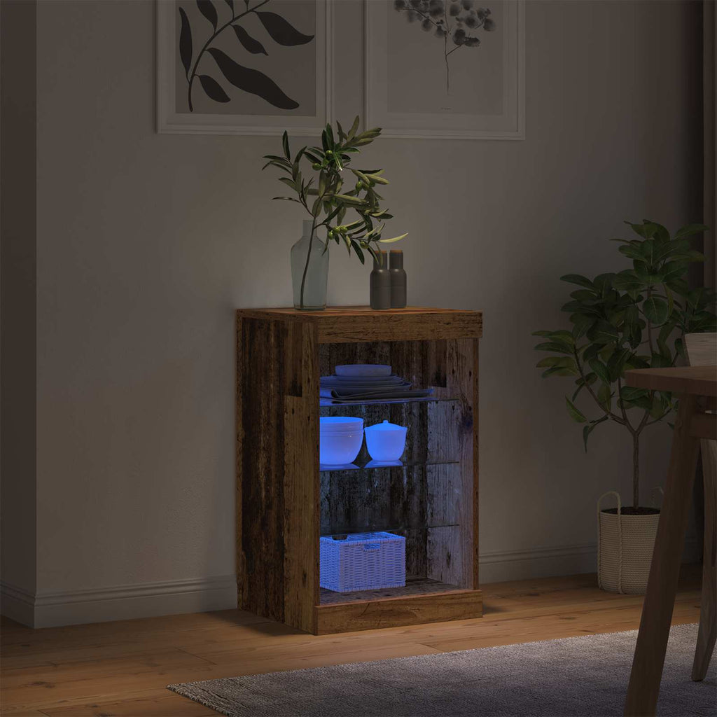 LED-Sideboard Altholz 41 x 37 x 67 cm Holzwerkstoff