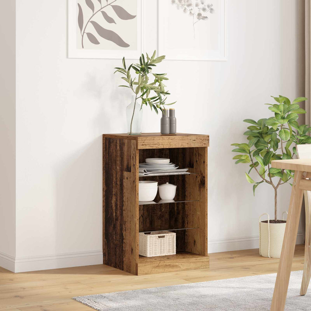 LED-Sideboard Altholz 41 x 37 x 67 cm Holzwerkstoff