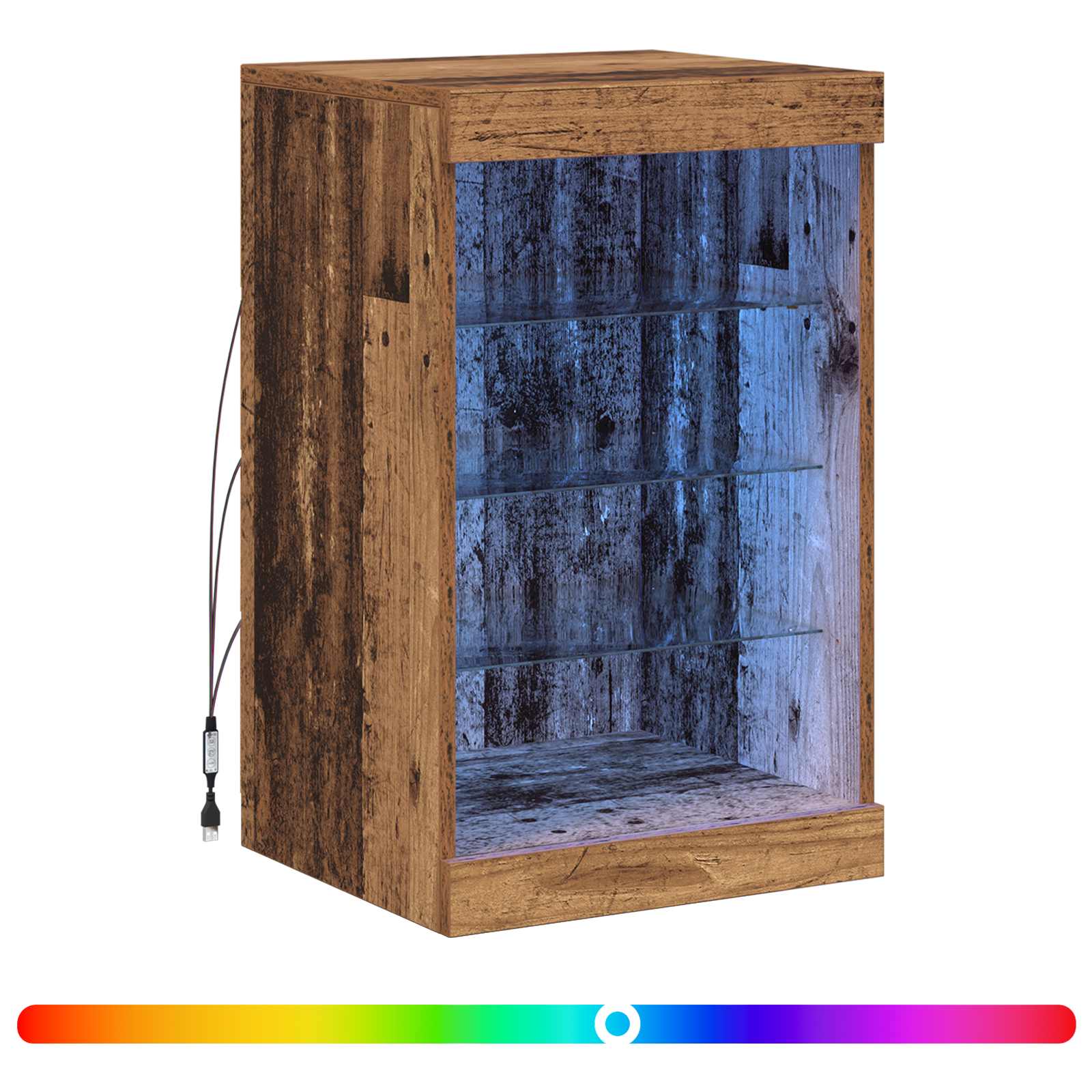LED-Sideboard Altholz 41 x 37 x 67 cm Holzwerkstoff