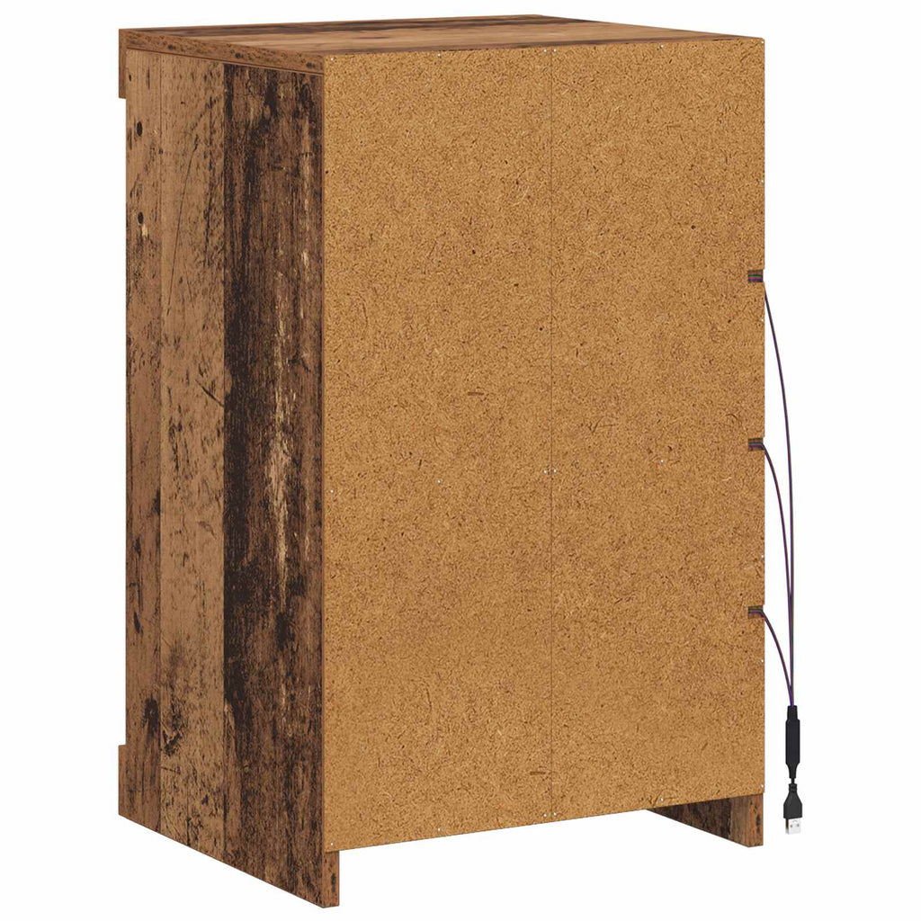 LED-Sideboard Altholz 41 x 37 x 67 cm Holzwerkstoff