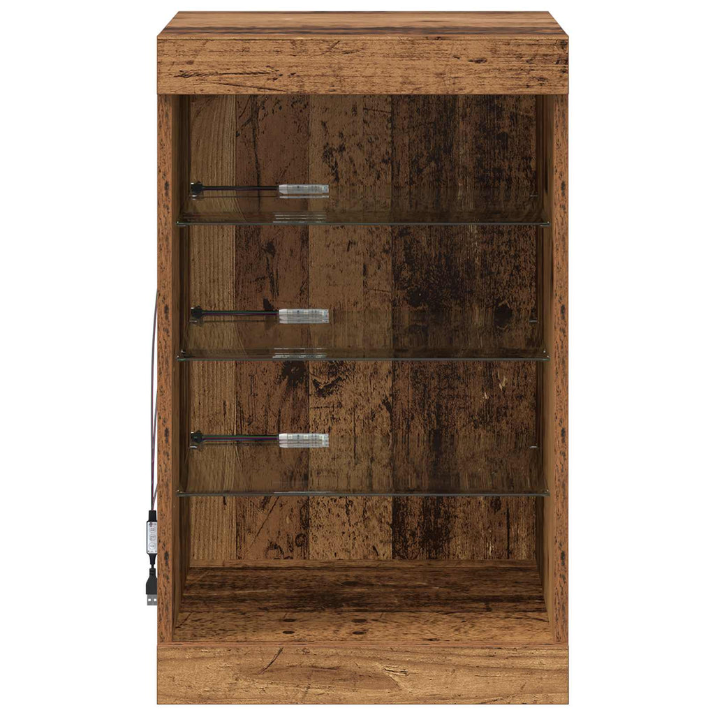 LED-Sideboard Altholz 41 x 37 x 67 cm Holzwerkstoff