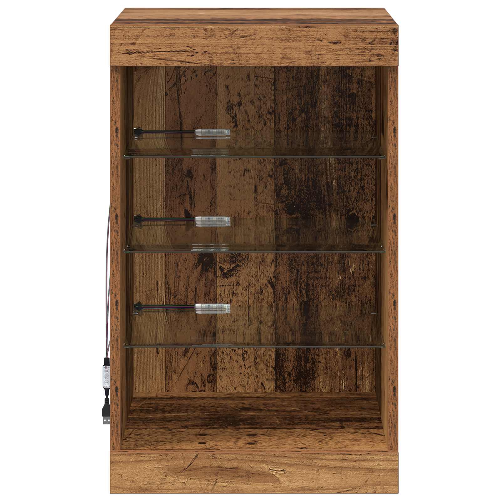 LED-Sideboard Altholz 41 x 37 x 67 cm Holzwerkstoff