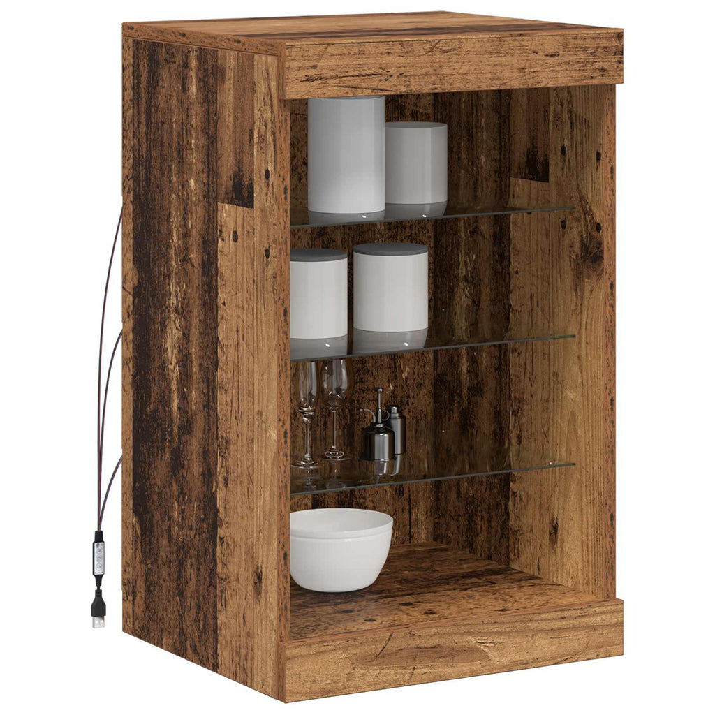 LED-Sideboard Altholz 41 x 37 x 67 cm Holzwerkstoff