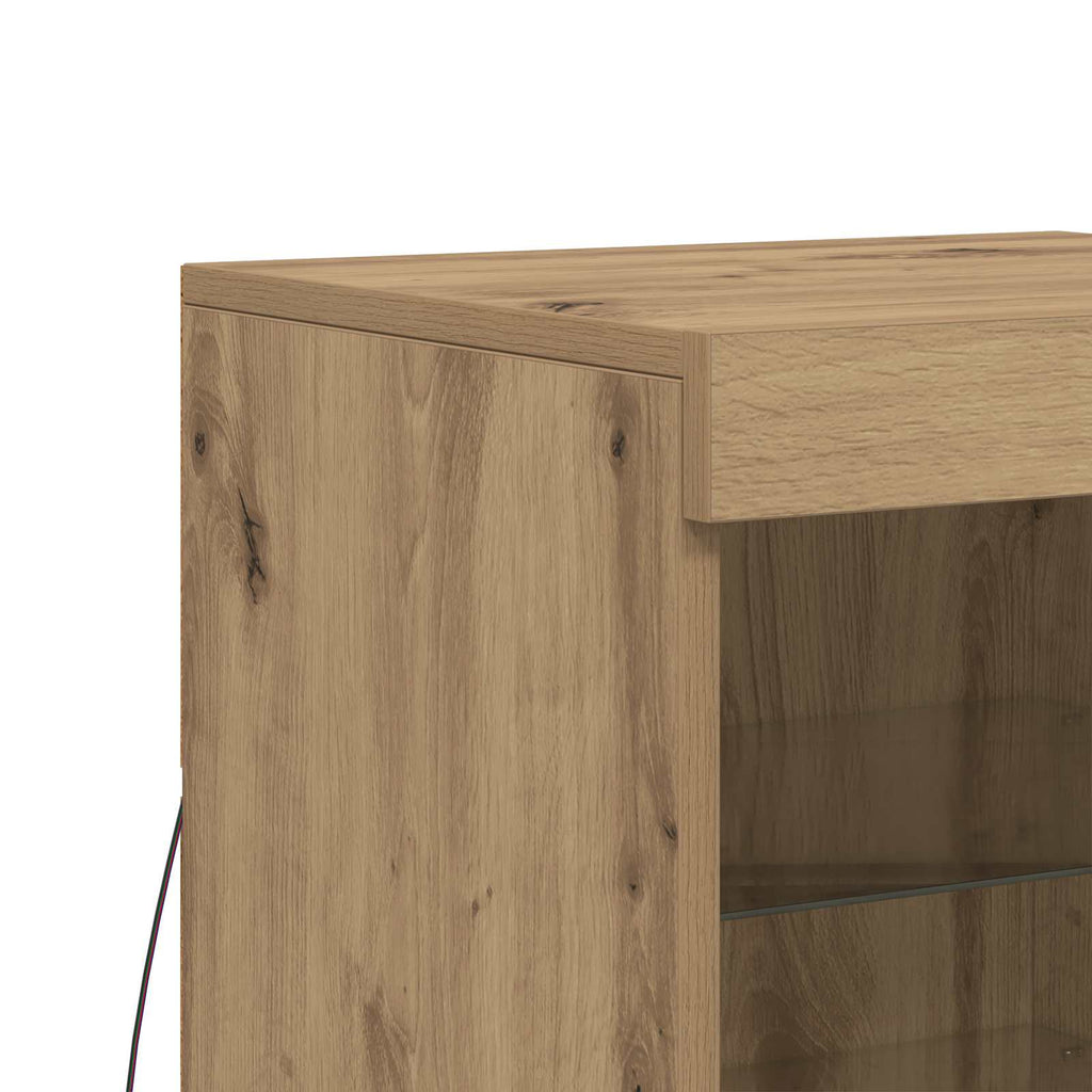 LED-Sideboard Artisan-Eiche 41 x 37 x 67 cm Holzwerkstoff