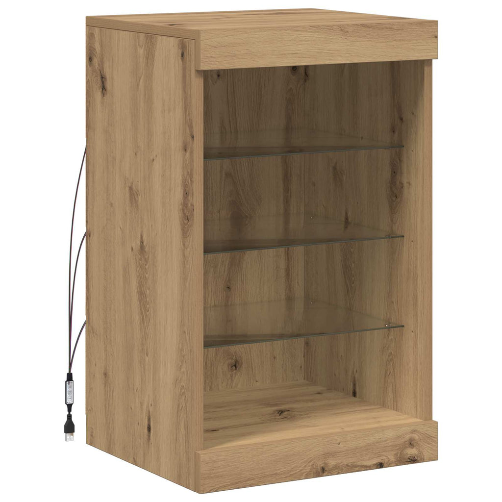 LED-Sideboard Artisan-Eiche 41 x 37 x 67 cm Holzwerkstoff