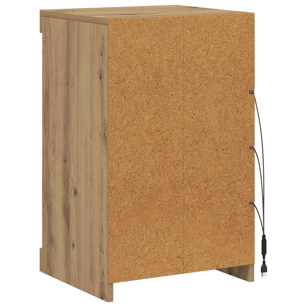 LED-Sideboard Artisan-Eiche 41 x 37 x 67 cm Holzwerkstoff