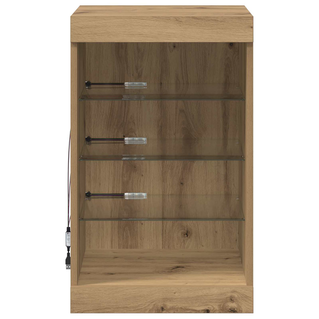 LED-Sideboard Artisan-Eiche 41 x 37 x 67 cm Holzwerkstoff