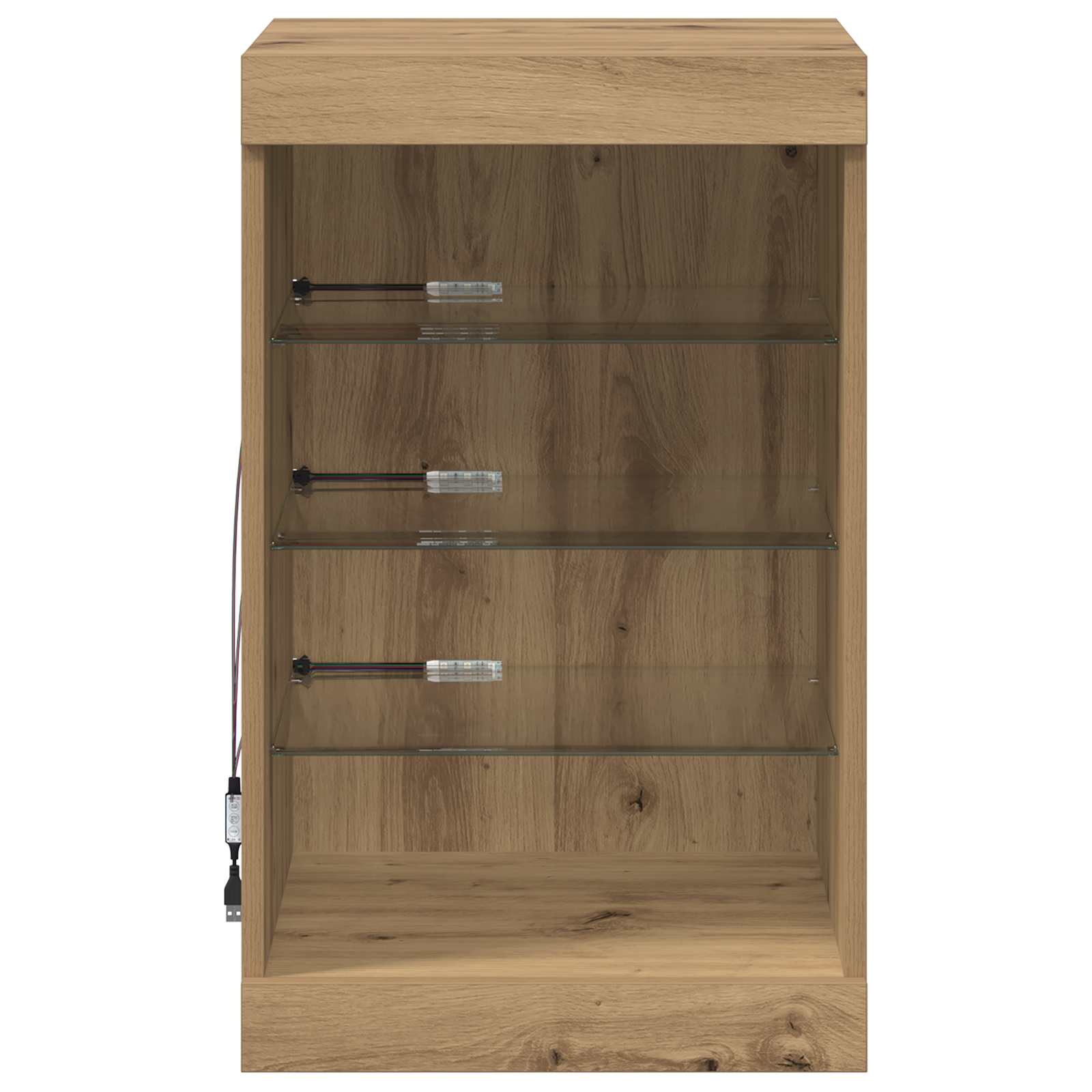 LED-Sideboard Artisan-Eiche 41 x 37 x 67 cm Holzwerkstoff