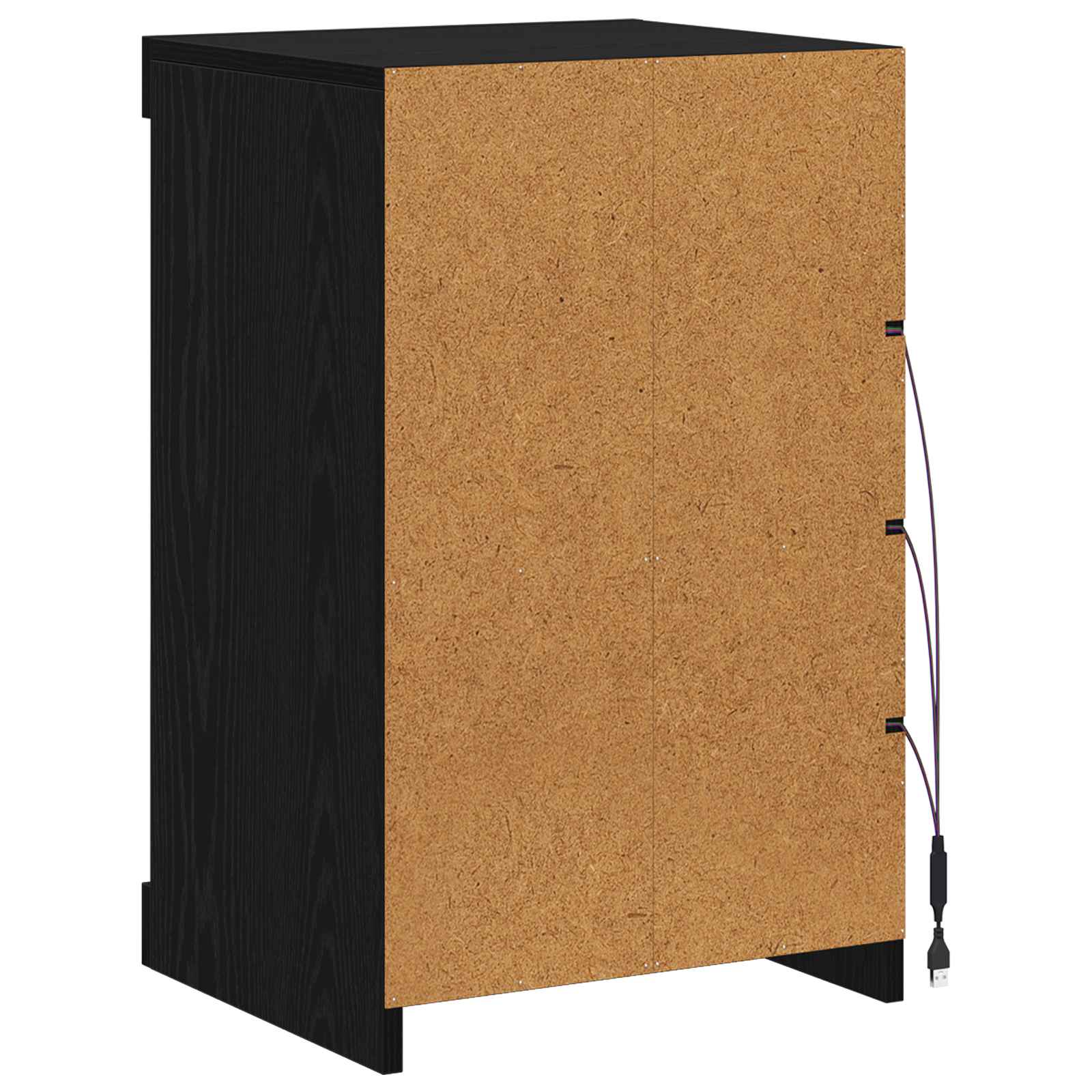 LED-Sideboard Schwarz Eichen-Optik 41 x 37 x 67 cm