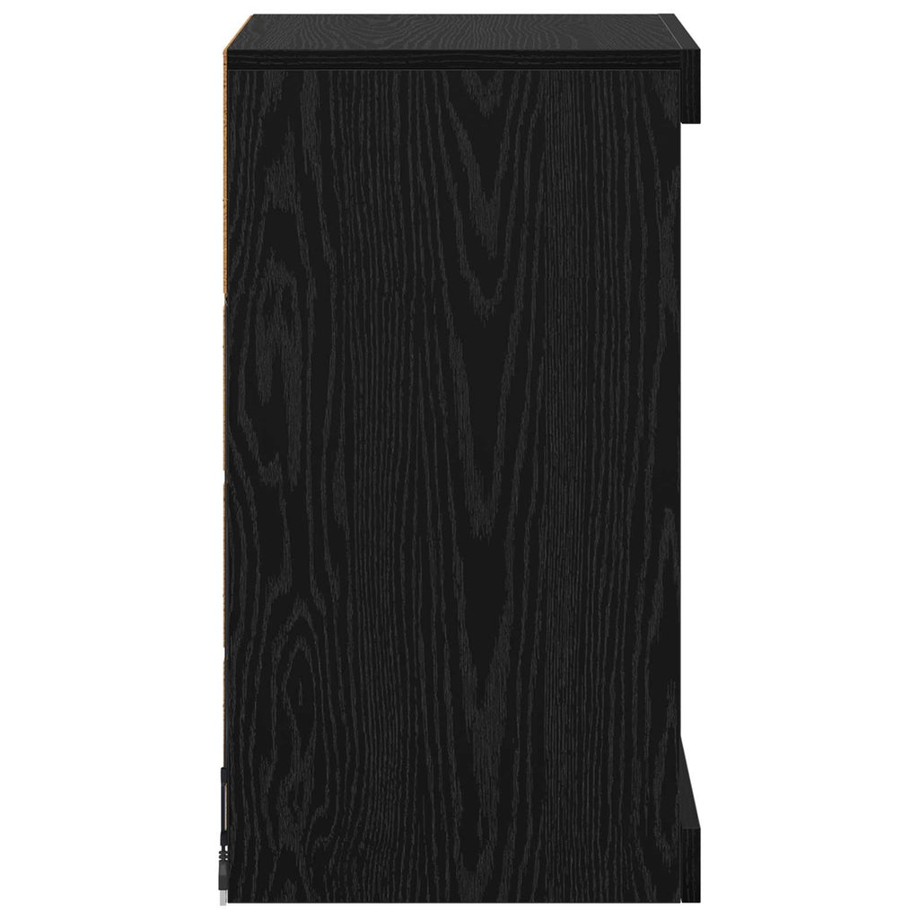 LED-Sideboard Schwarz Eichen-Optik 41 x 37 x 67 cm