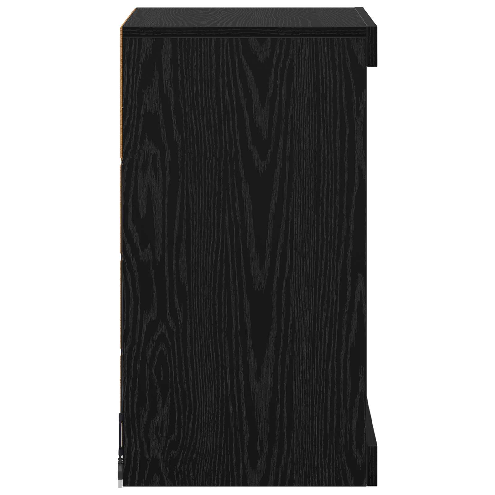 LED-Sideboard Schwarz Eichen-Optik 41 x 37 x 67 cm
