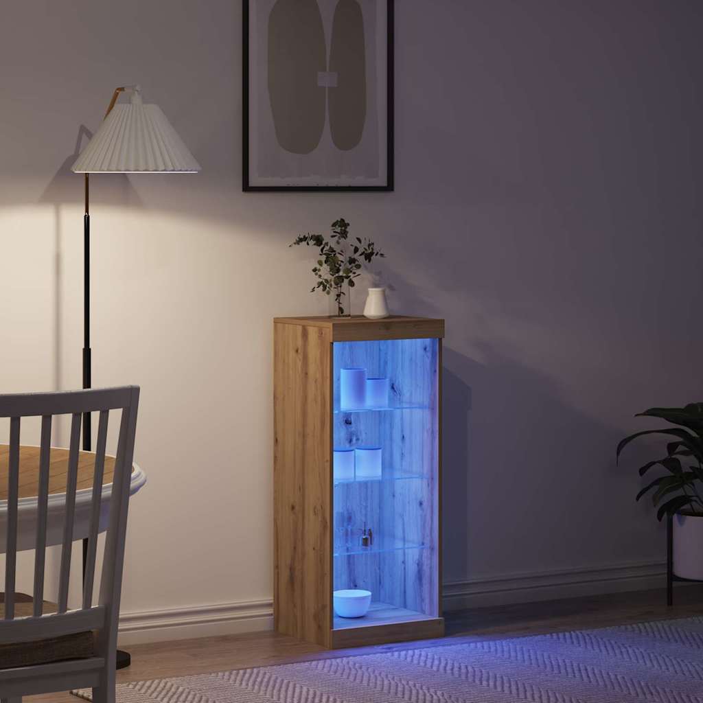 LED-Sideboard Artisan-Eiche 41 x 37 x 100 cm Holzwerkstoff