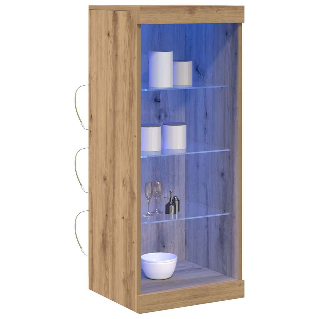 LED-Sideboard Artisan-Eiche 41 x 37 x 100 cm Holzwerkstoff