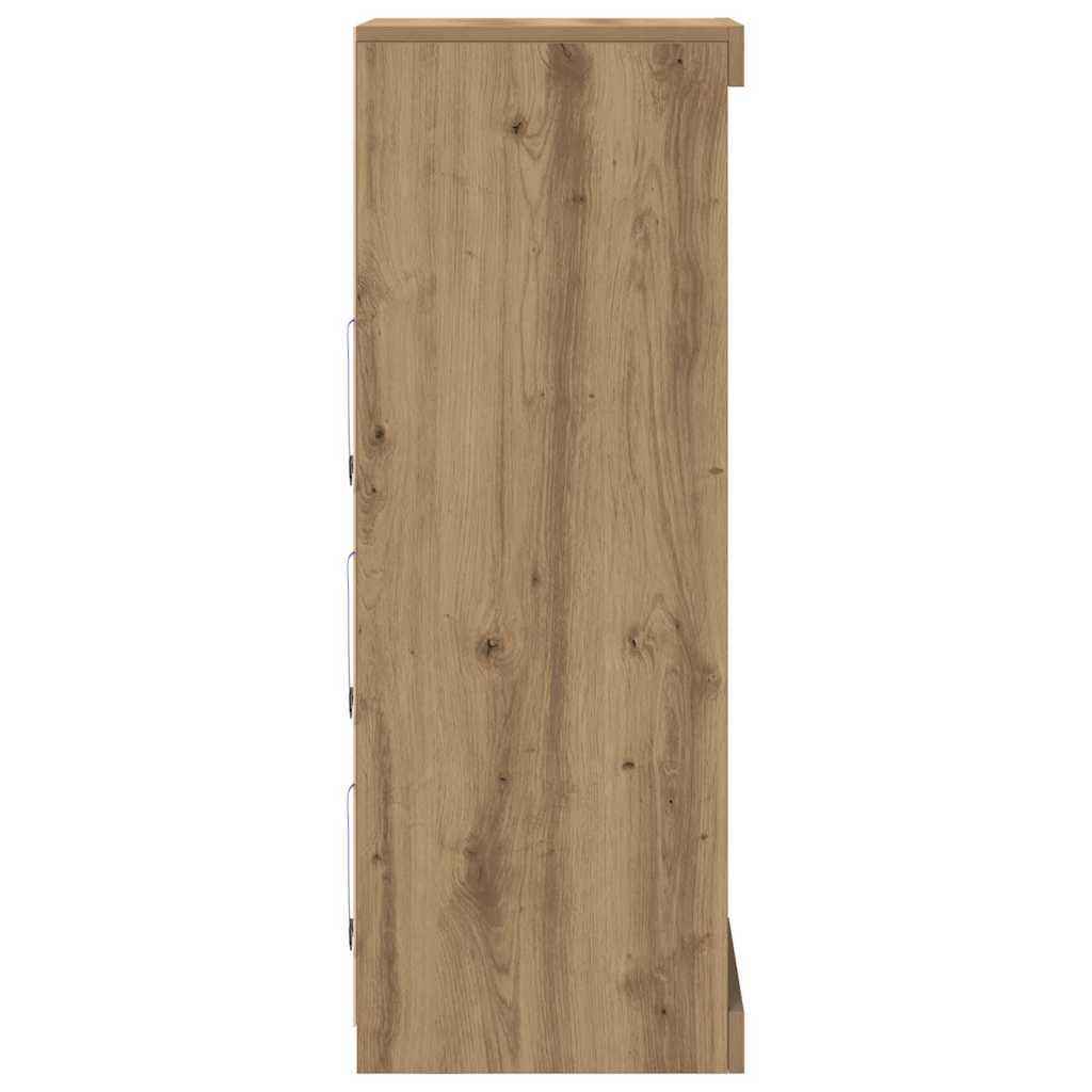 LED-Sideboard Artisan-Eiche 41 x 37 x 100 cm Holzwerkstoff