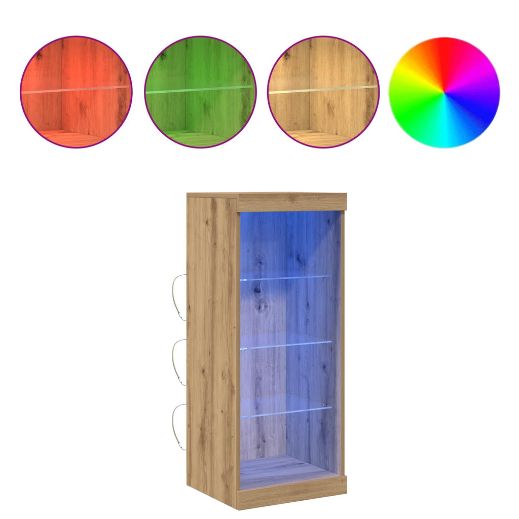 LED-Sideboard Artisan-Eiche 41 x 37 x 100 cm Holzwerkstoff