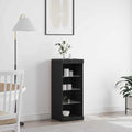 LED-Sideboard Schwarz Eichen-Optik 41 x 37 x 100 cm