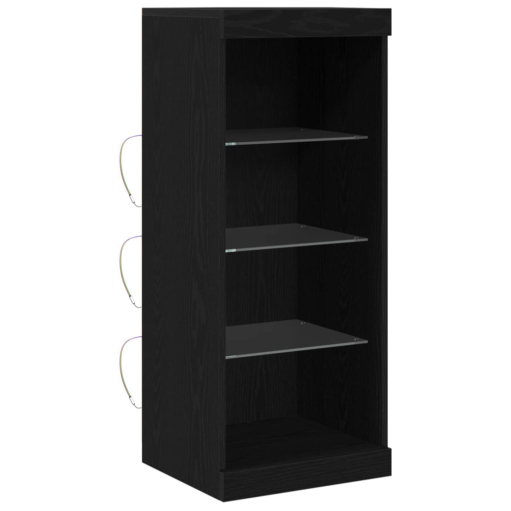 LED-Sideboard Schwarz Eichen-Optik 41 x 37 x 100 cm