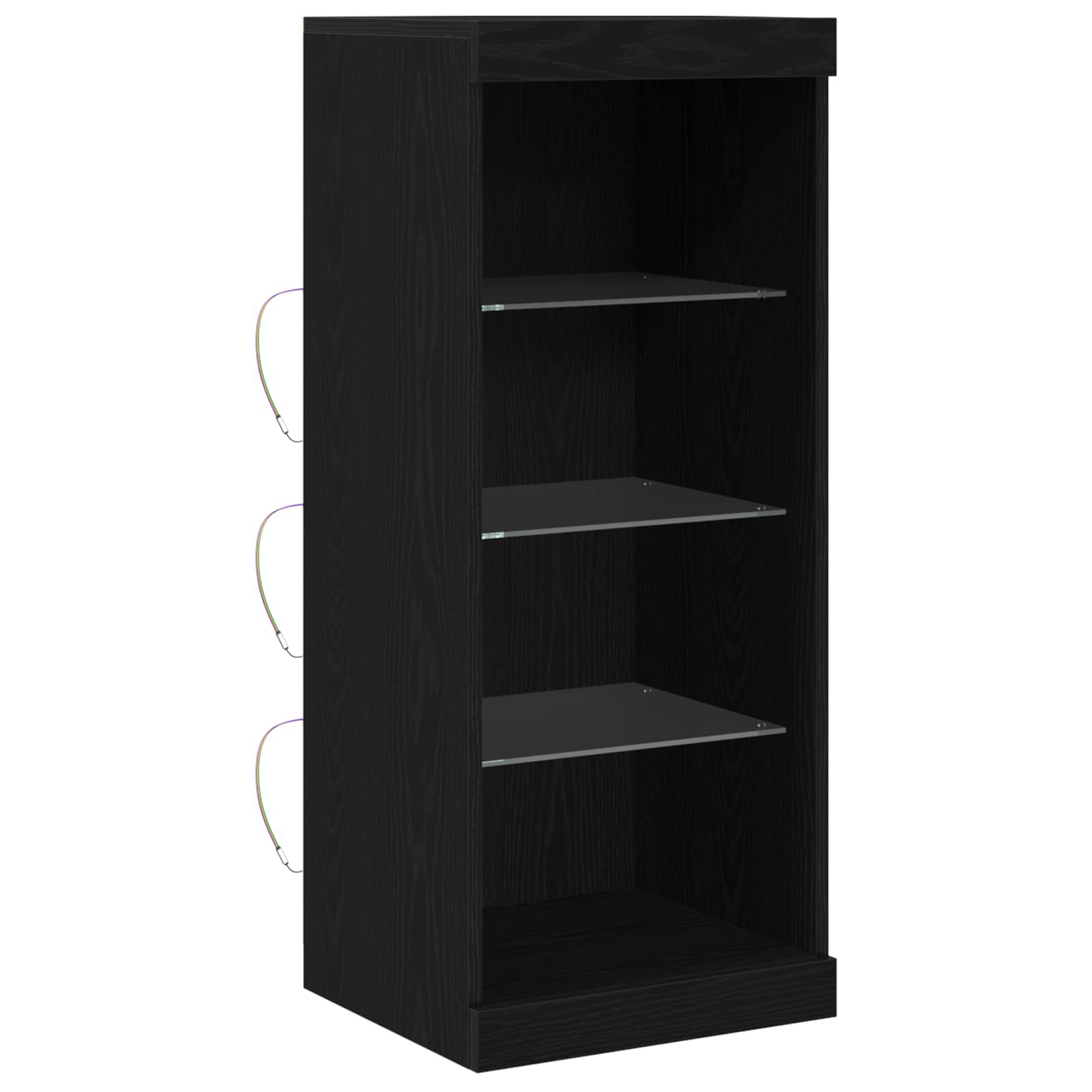 LED-Sideboard Schwarz Eichen-Optik 41 x 37 x 100 cm
