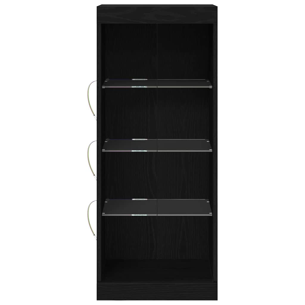 LED-Sideboard Schwarz Eichen-Optik 41 x 37 x 100 cm