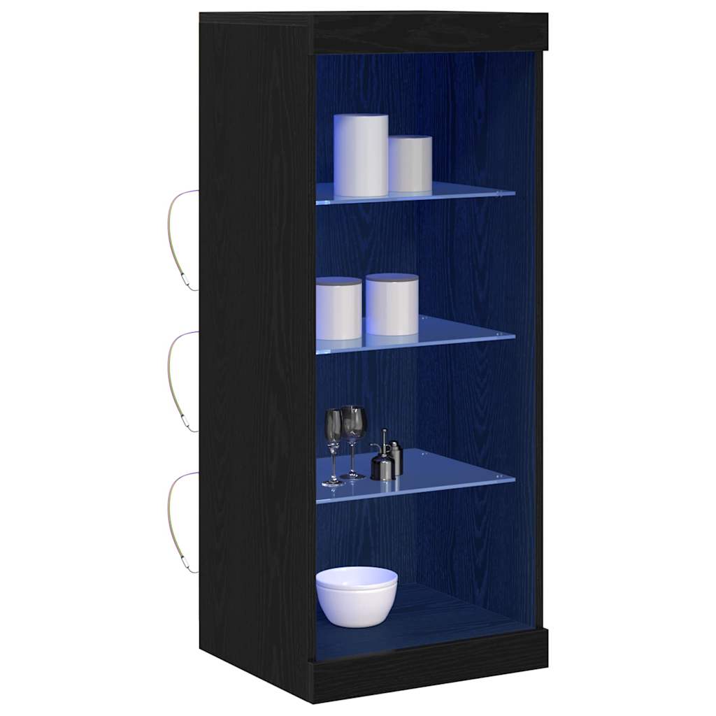 LED-Sideboard Schwarz Eichen-Optik 41 x 37 x 100 cm
