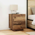 Nachttisch mit Schubladen Altholz 45 x 40 x 55 cm Holzwerkstoff