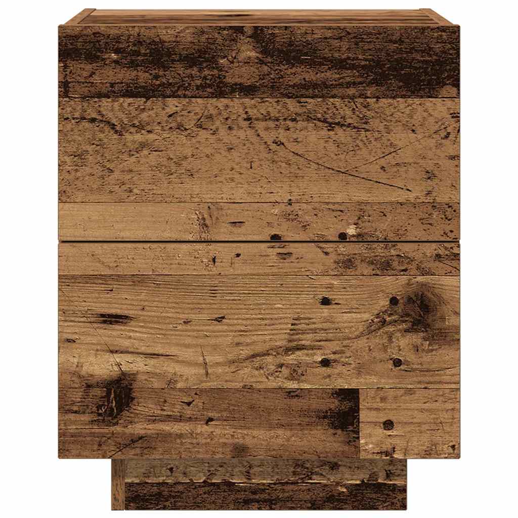 Nachttisch mit Schubladen Altholz 45 x 40 x 55 cm Holzwerkstoff