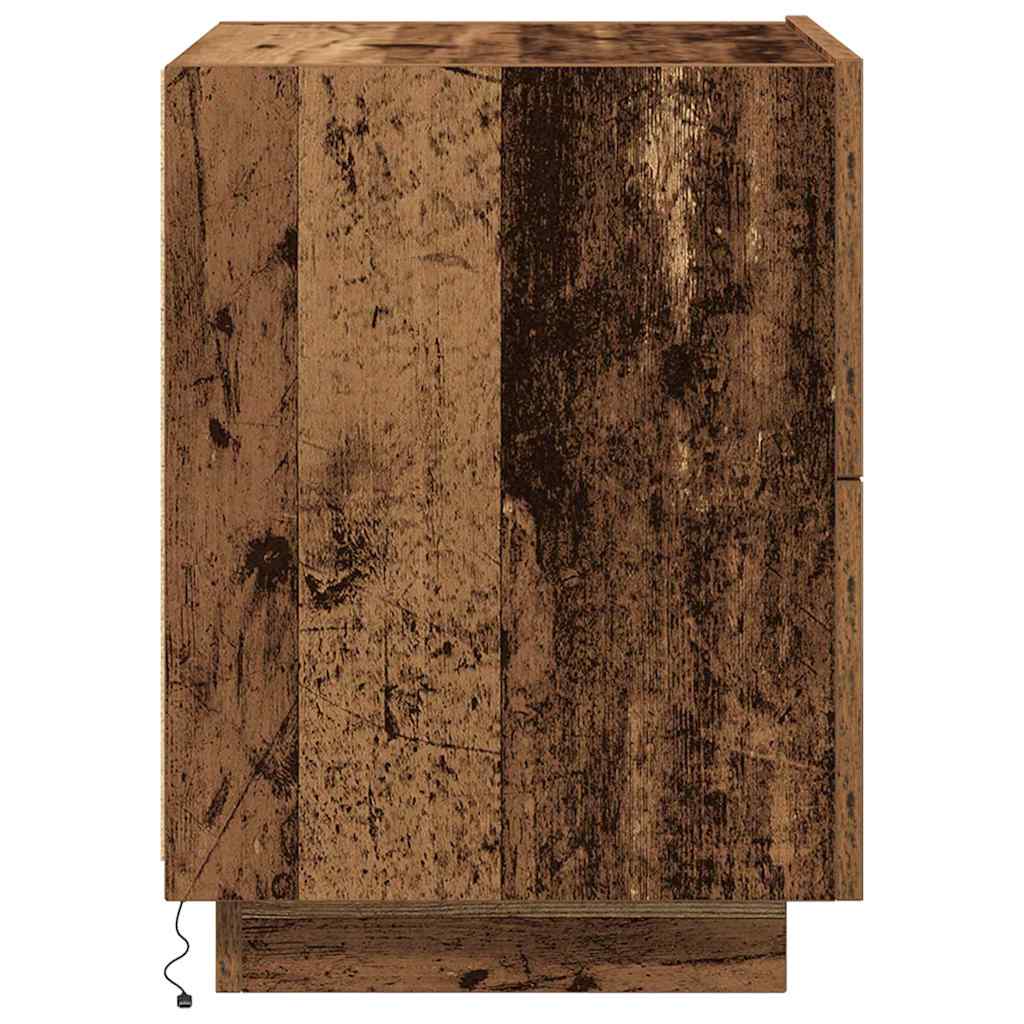 Nachttisch mit Schubladen Altholz 45 x 40 x 55 cm Holzwerkstoff