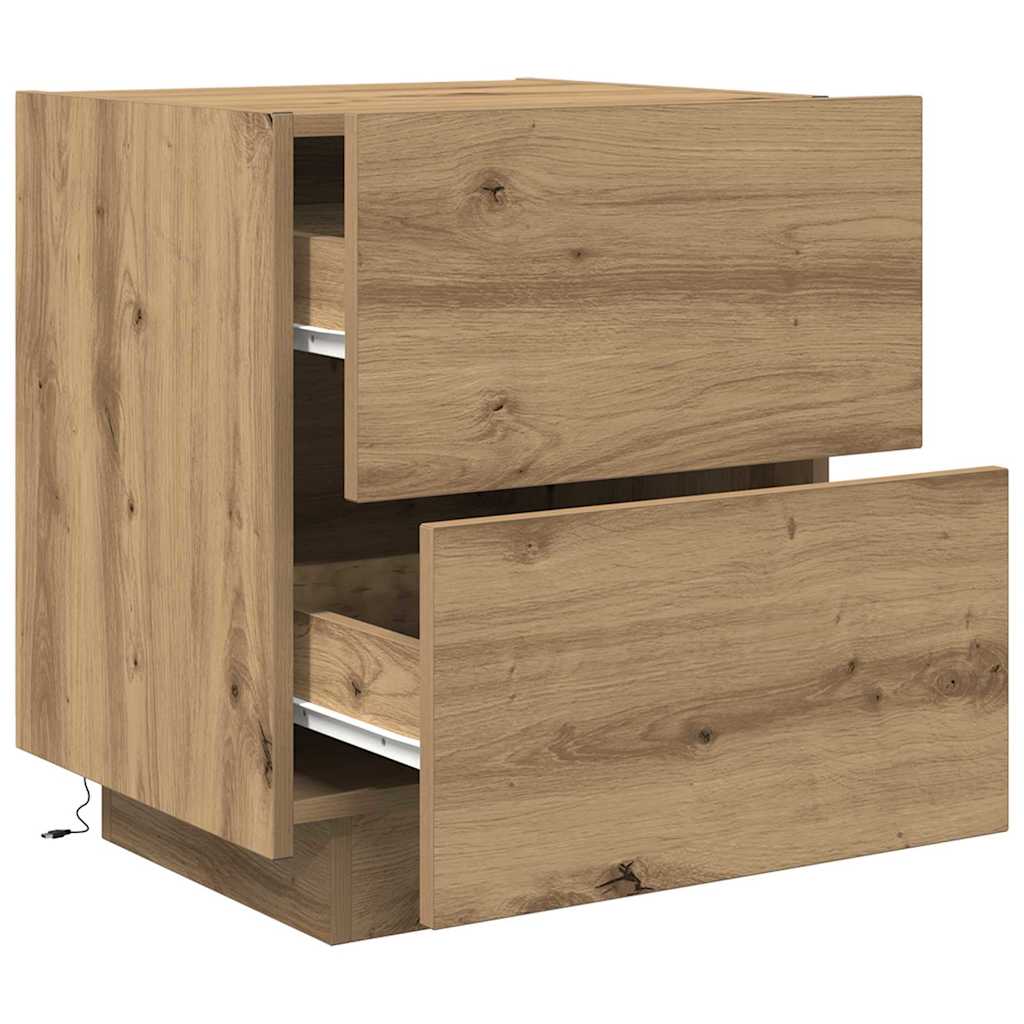 Nachttisch 2 pcs Artisan-Eiche 45 x 40 x 55 cm Holzwerkstoff