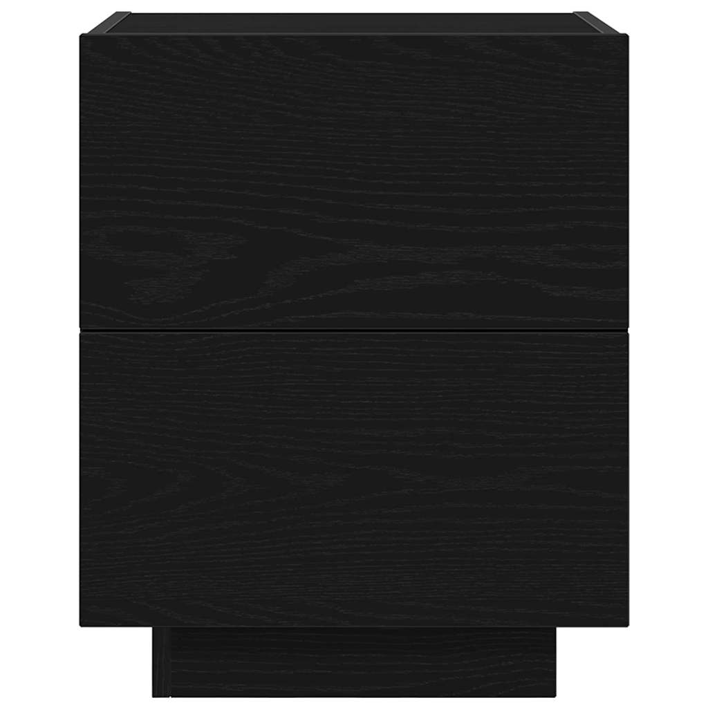 Nachttisch 2 pcs Schwarz Eichen-Optik 45 x 40 x 55 cm