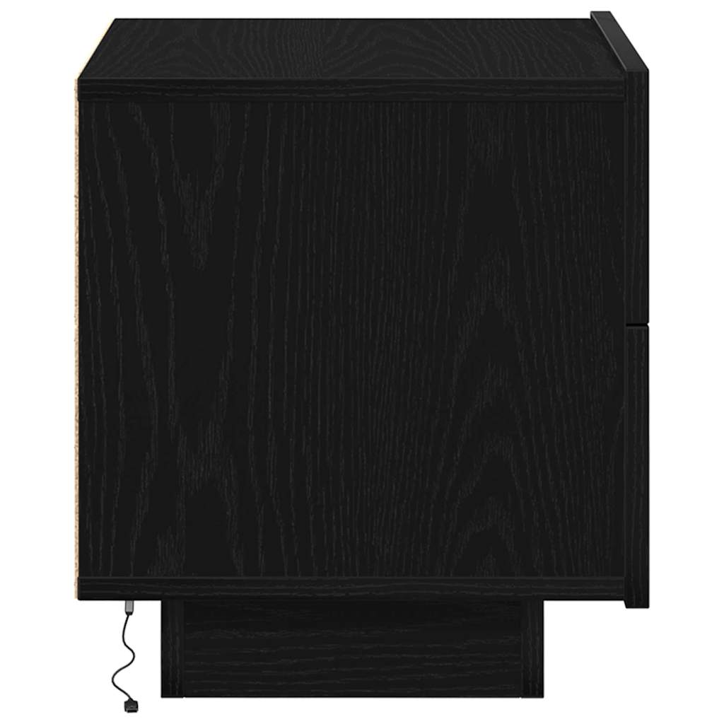 Nachttisch Schwarz Eichen-Optik 70 x 36 x 40,5 cm Holzwerkstoff