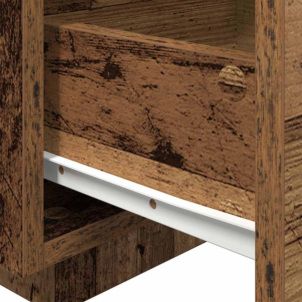 Nachttisch mit Schubladen Altholz 40 x 39 x 37 cm Holzwerkstoff