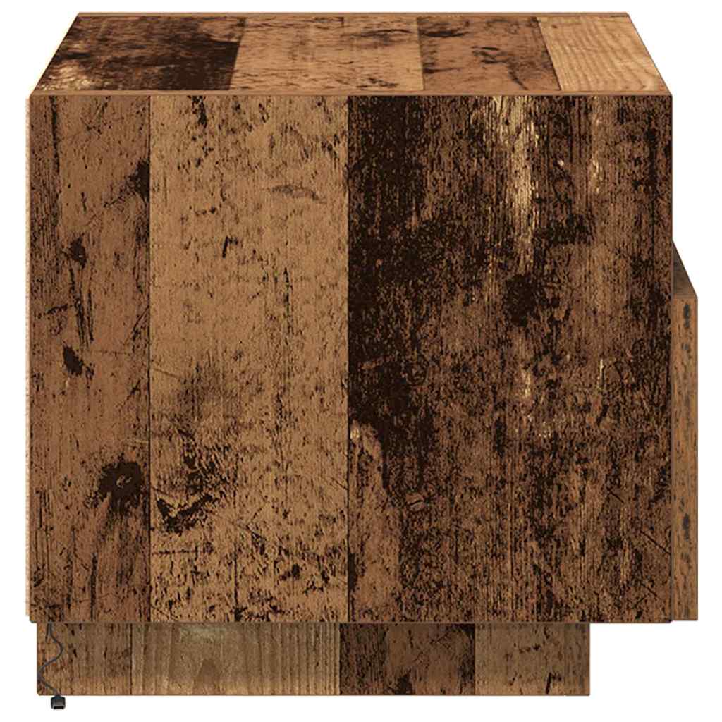 Nachttisch mit Schubladen Altholz 40 x 39 x 37 cm Holzwerkstoff