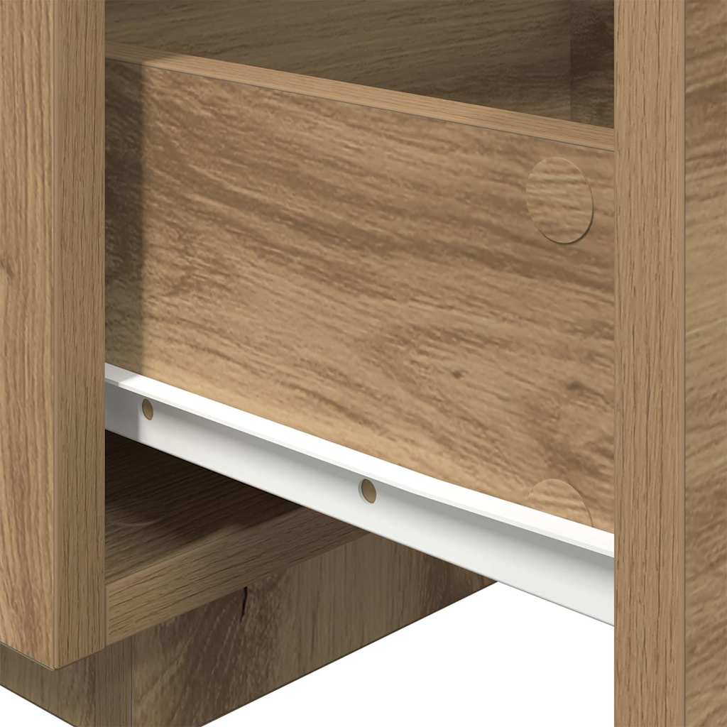 Nachttisch 2 pcs Artisan-Eiche 40 x 39 x 37 cm Holzwerkstoff